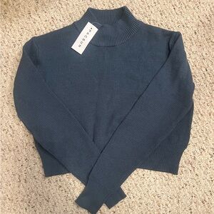 Pacsun blue ribbed mockneck sweater